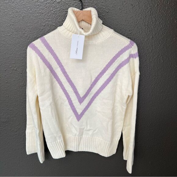 *spot* NWT Revolve x Lovers + Friends Caroline Sweater in ivory/purple| Size XS - Picture 4 of 11